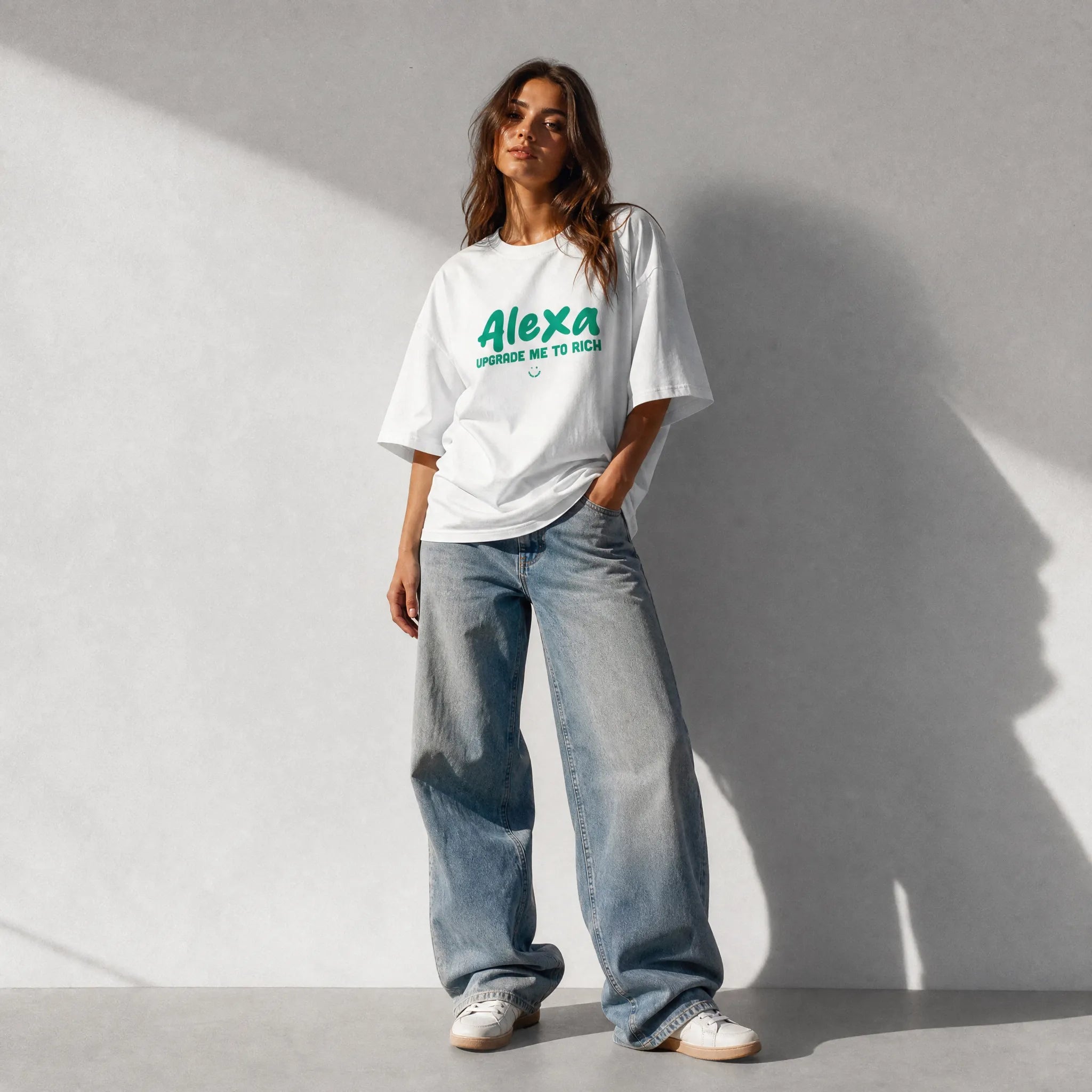 Alexa upgrade me to rich | Oversize T-shirt