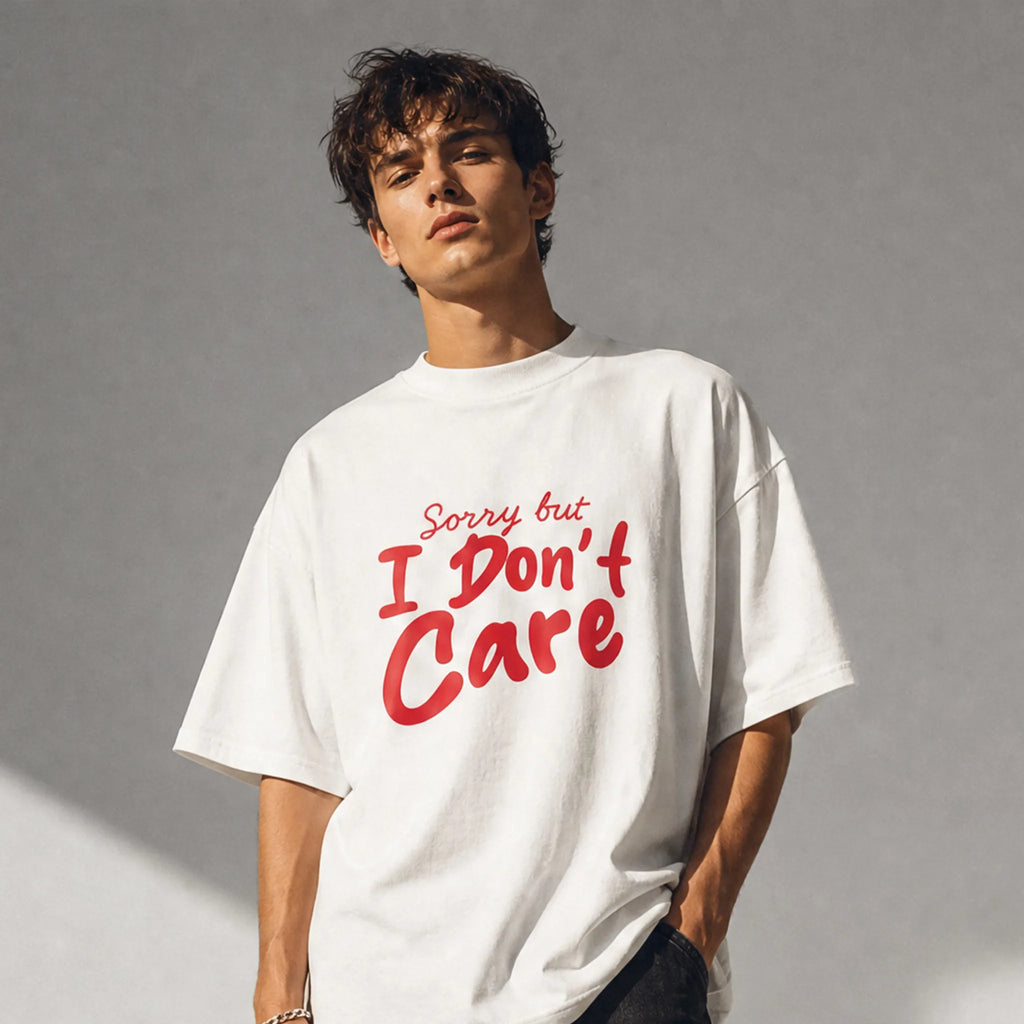 UNISEX OVERSIZE T-SHIRT SORRY BUT I DON’T CARE 
