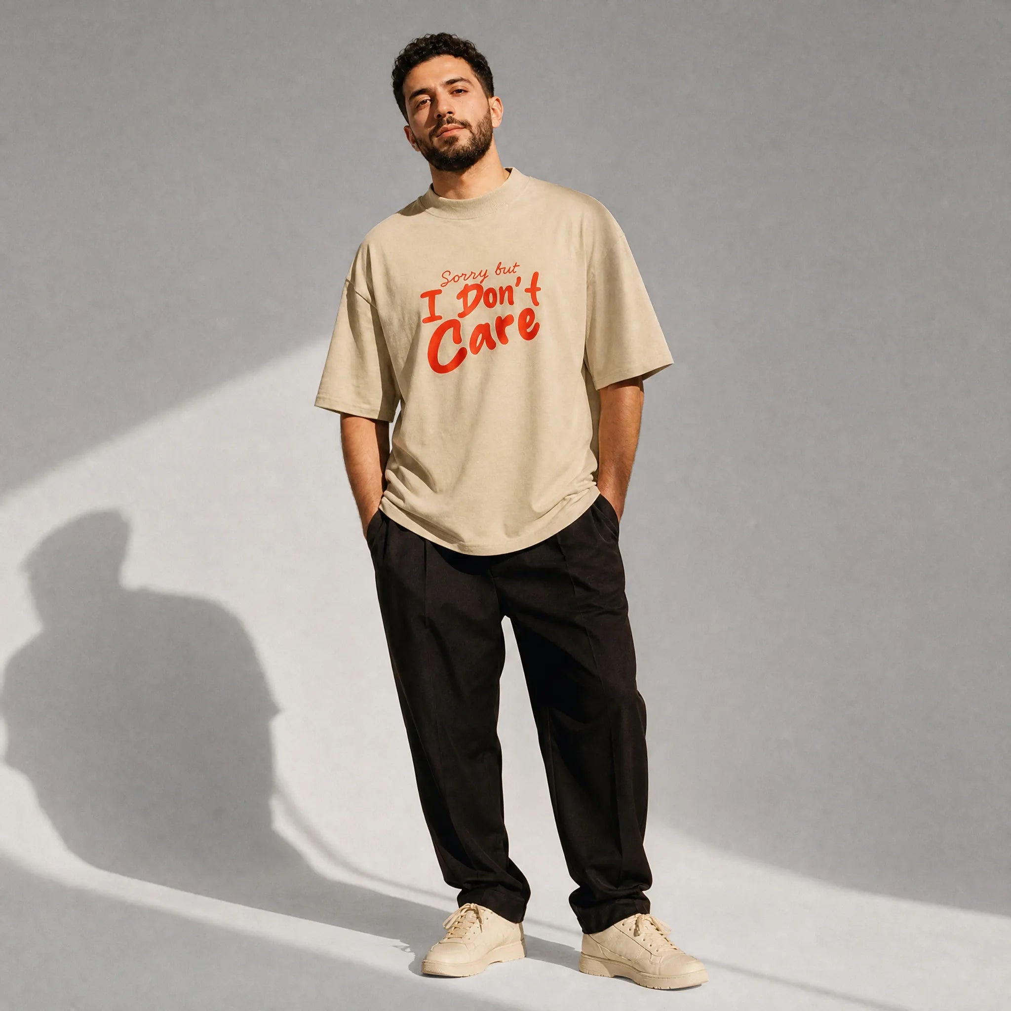 UNISEX OVERSIZE T-SHIRT SORRY BUT I DON’T CARE 