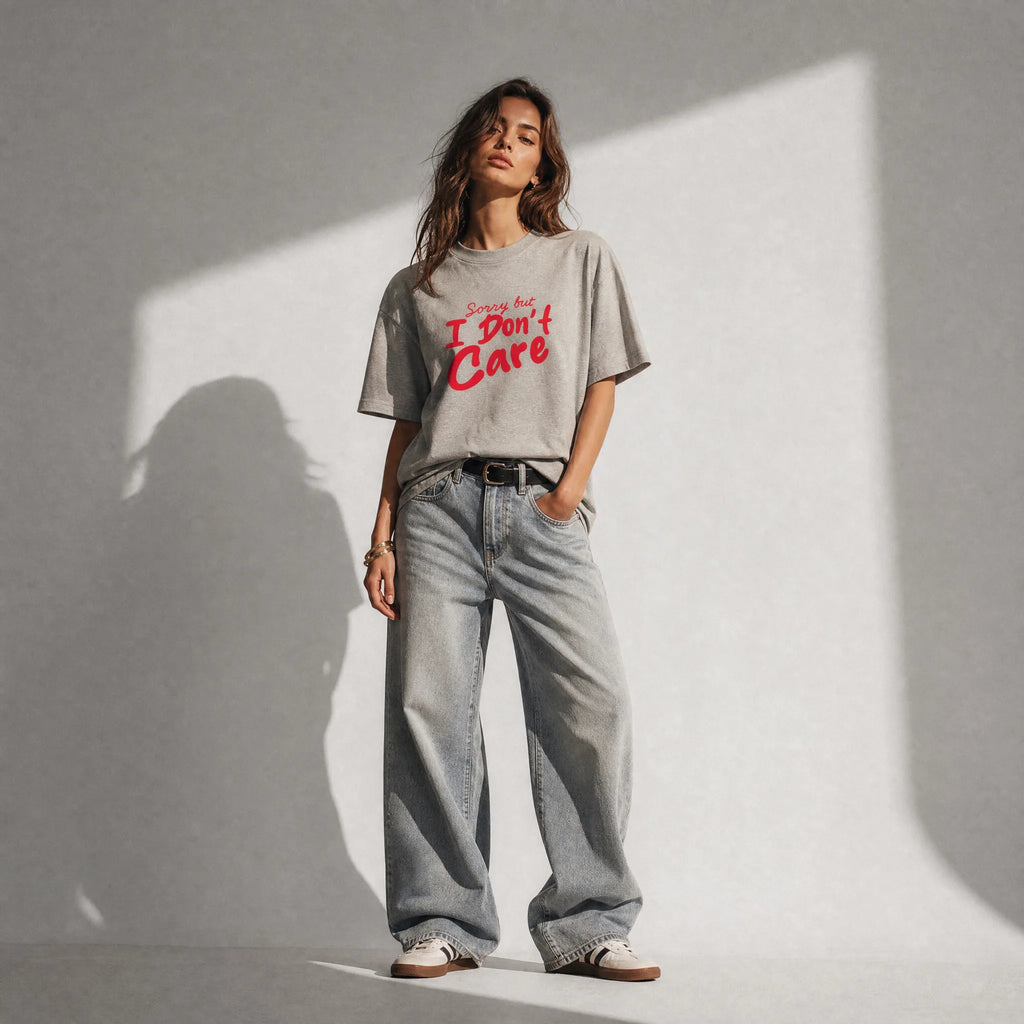 UNISEX OVERSIZE T-SHIRT SORRY BUT I DON’T CARE 