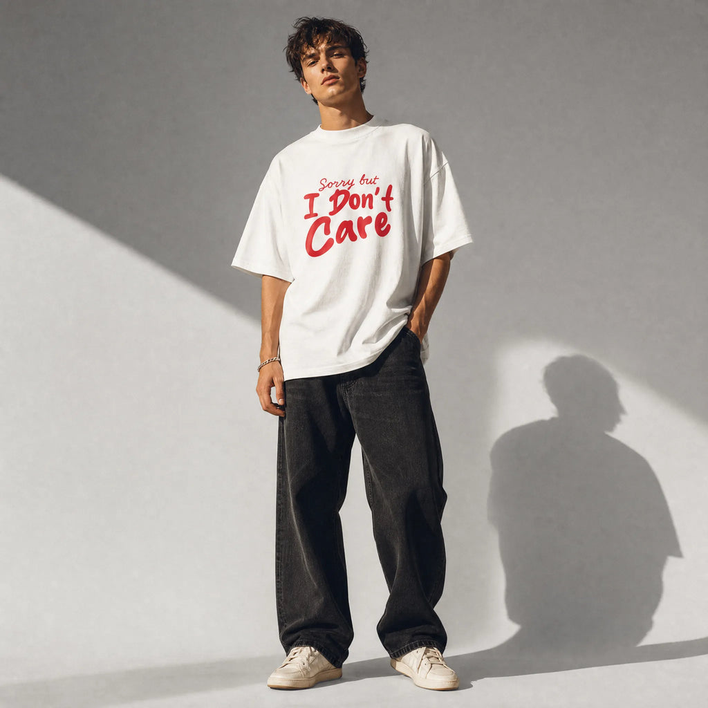UNISEX OVERSIZE T-SHIRT SORRY BUT I DON’T CARE 