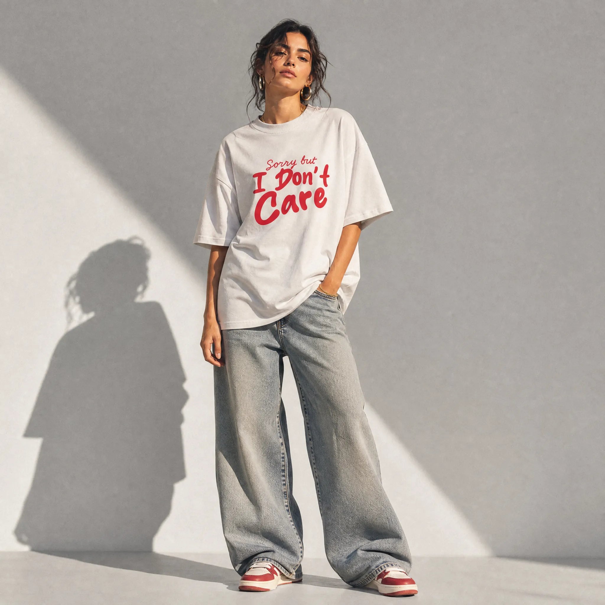 UNISEX OVERSIZE T-SHIRT SORRY BUT I DON’T CARE 