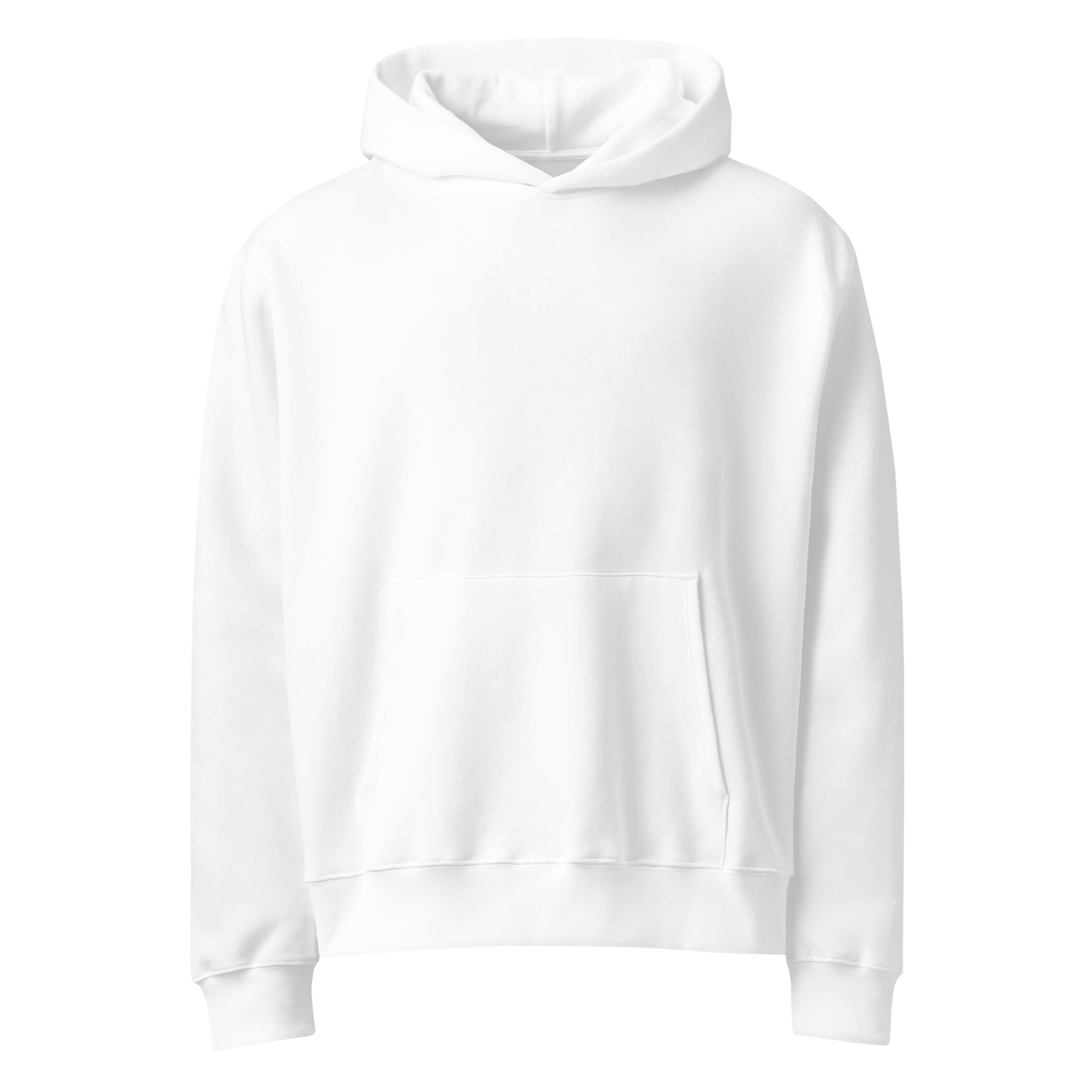mockup frontale felpa unisex oversize bianca