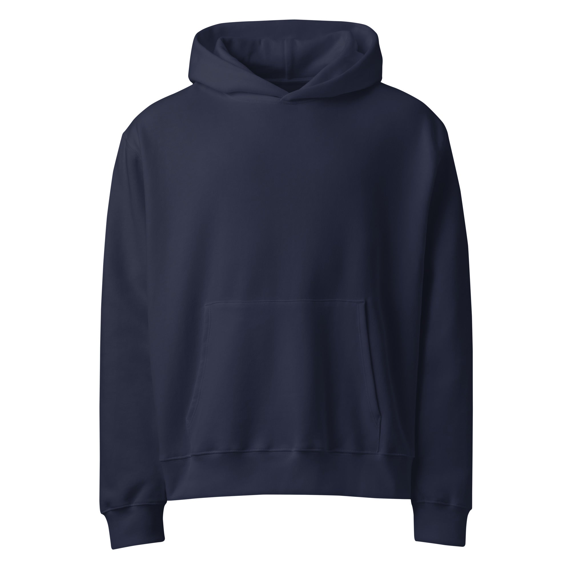 mockup frontale felpa unisex oversize blu navy