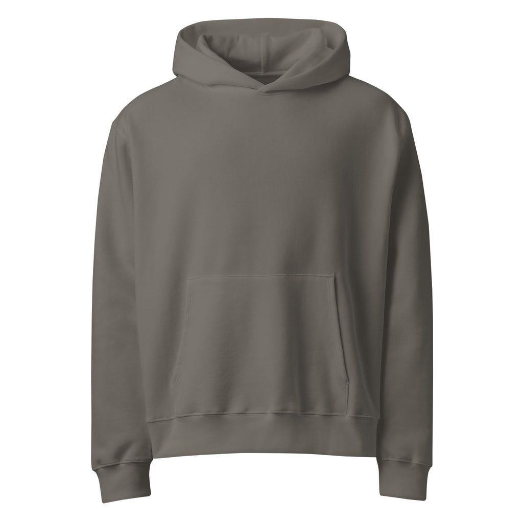 mockup frontale felpa unisex oversize grigia