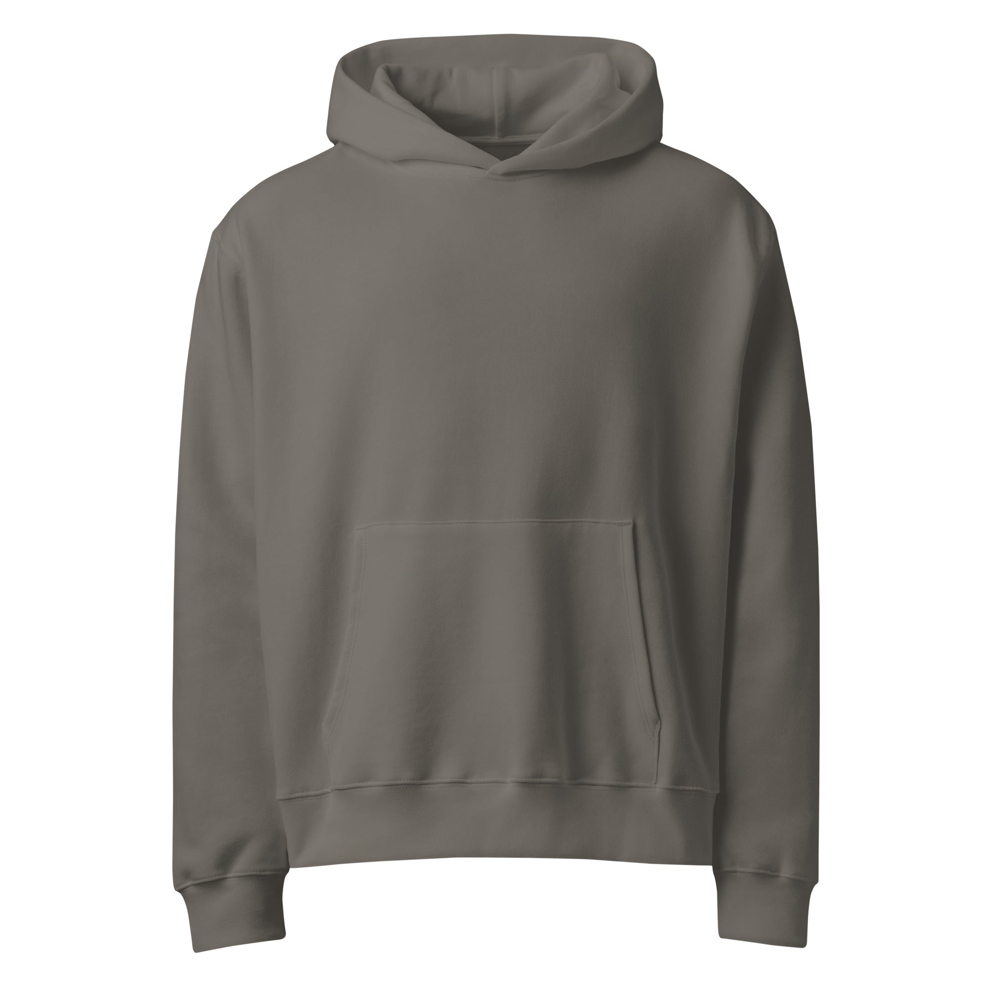 mockup frontale felpa unisex oversize grigia