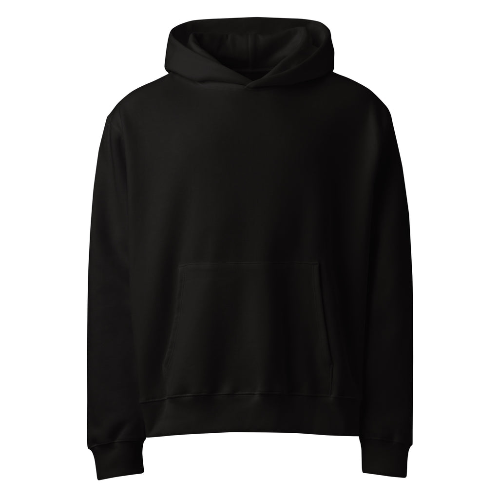 mockup frontale felpa unisex oversize nera