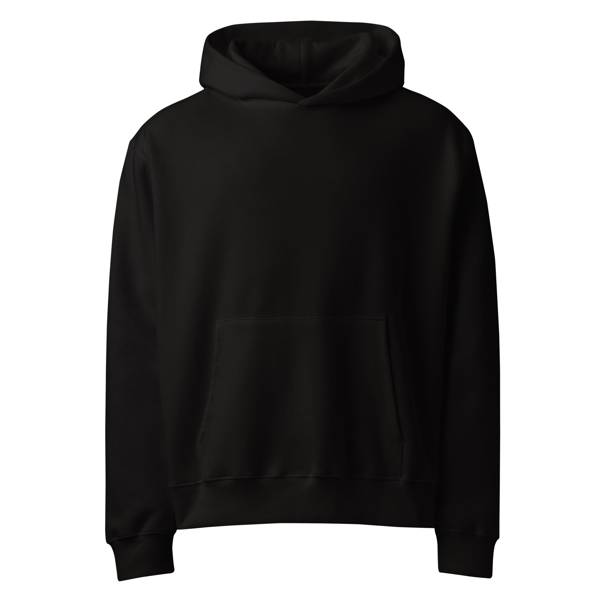mockup frontale felpa unisex oversize nera
